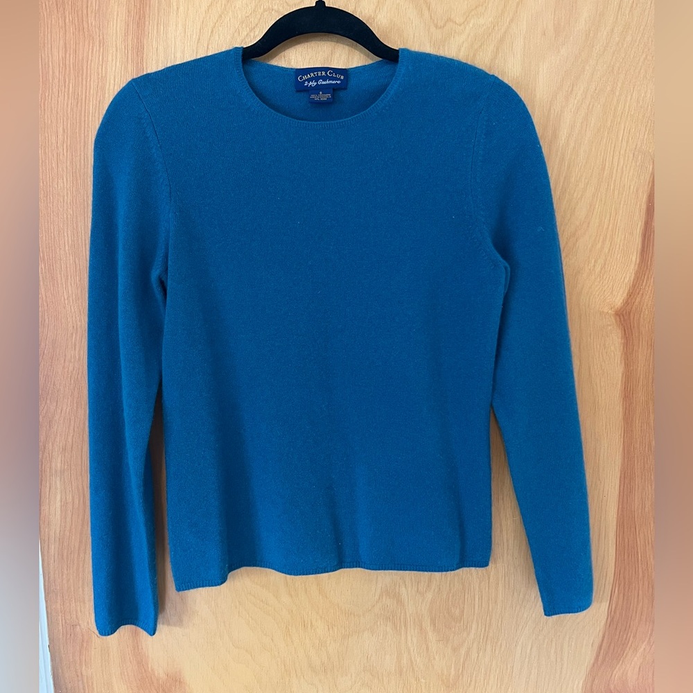 Charter Club Teal Cashmere Sweater